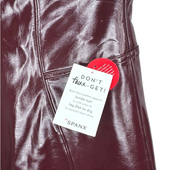 NWT Spanx Faux Patent Leather Leggings Women’s Size Small Petite - Picture 7 of 10
